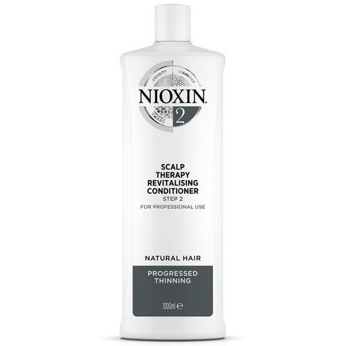 „Nioxin System 2 Scalp Therapy Revitalizing“ kondicionierius – atgaivinamasis kondicionierius ploniems ir retėjantiems plaukams.