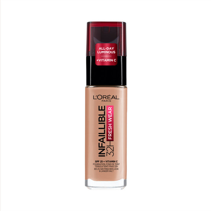 „L'Oréal Infallible 32H Fresh Wear“ makiažo pagrindas su SPF25 apsauga, 30 ml
