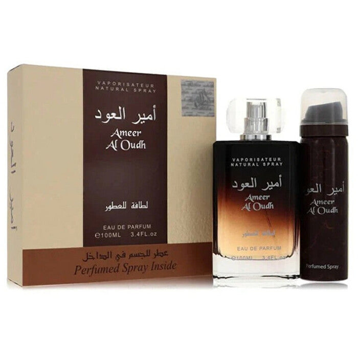 Lattafa Perfumes Ameer Al Oudh dovanų rinkinys EDP 100 ml ir dezodorantas 50 ml