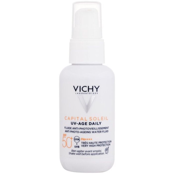 „Vichy Capital Soleil UV-Age“ kasdienis virens fluidas nuo fotosenėjimo SPF50+