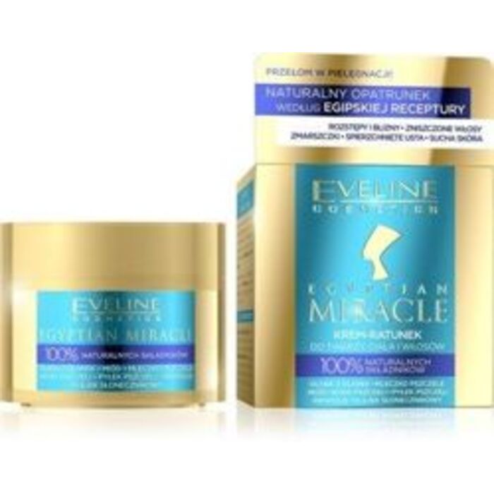 Eveline Cosmetics Egyptian Miracle Natural Rescue Body Cream 7in1 – maitinamasis kremas visų tipų odai