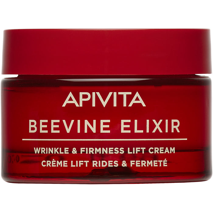 Apivita „Beevine Elixir Wrinkle & Firmness Lift Cream“ – stangrinamasis ir pakeliamasis kremas intensyviam drėkinimui.
