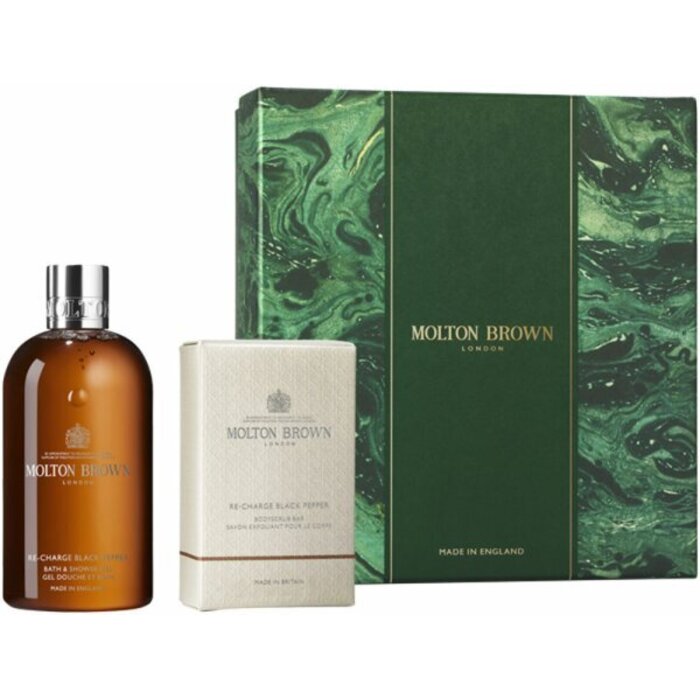 „Molton Brown Recharge“ juodųjų pipirų kūno priežiūros dovanų rinkinys