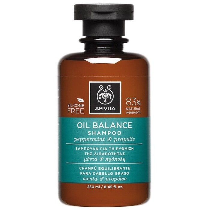 Apivita Oil Balance šampūnas – giliai valantis šampūnas riebiai galvos odai
