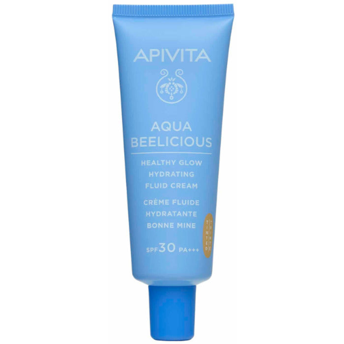 Apivita Aqua Beelicious Healthy Glow drėkinamasis skystis-kremas SPF 30 - tonuotas drėkinamasis kremas