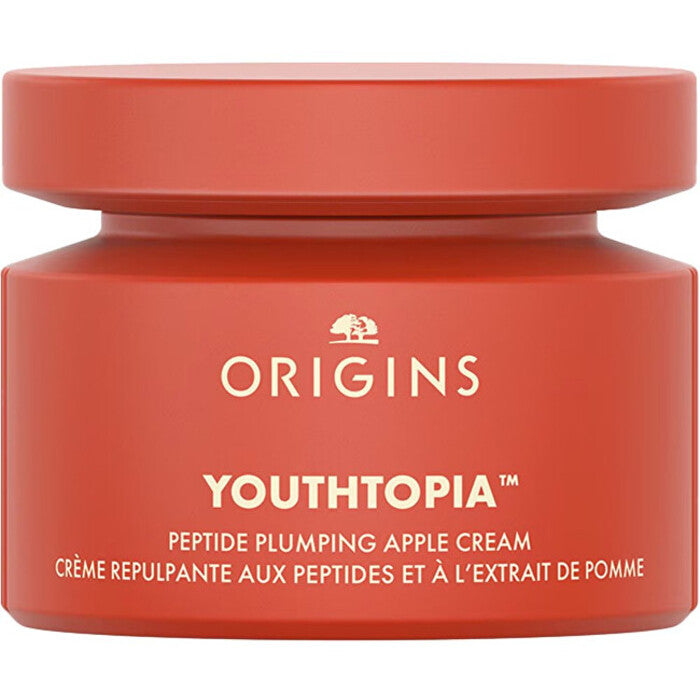 „Origins Youthtopia Peptide Plumping Apple Cream“ – drėkinamasis veido kremas su peptidais.