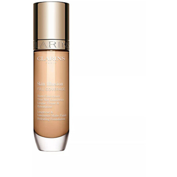 „Clarins Skin Illusion Full Coverage Hydrating Foundation“ drėkinamasis makiažo pagrindas – drėkinamasis makiažas 30 ml