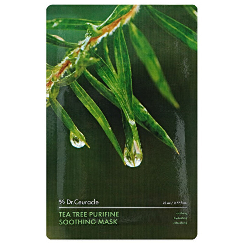 Dr.Ceuracle Tea Tree Purifine Soothing Mask - Raminanti lakštinė kaukė probleminei odai