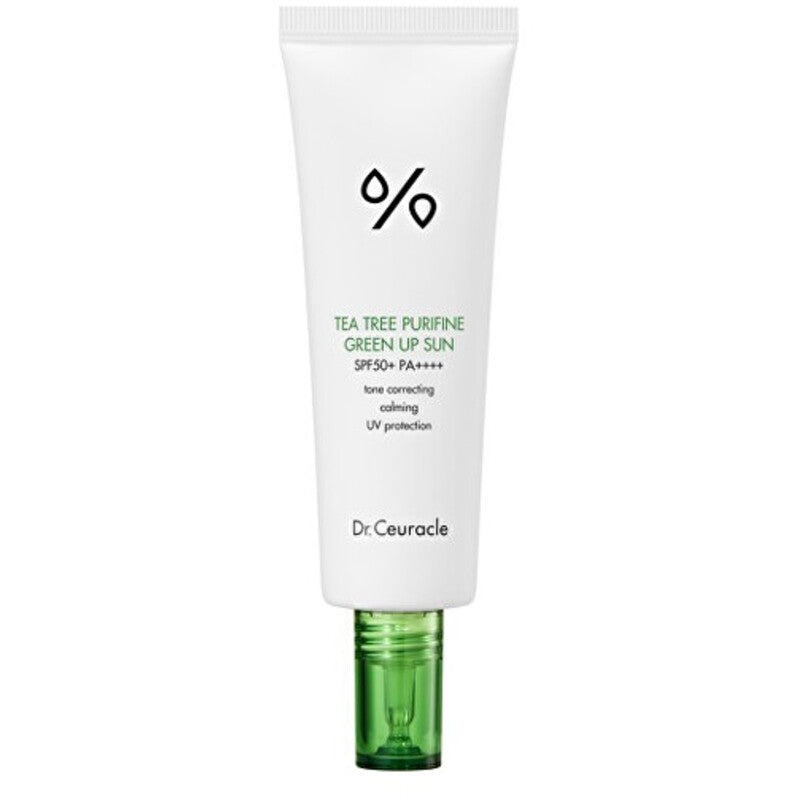 Dr.Ceuracle Tea Tree Purifine Green Up Sun SPF 50 – Tonuotas kremas nuo saulės