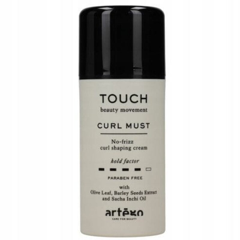 Artègo „Touch Curl Must No-Frizz“ garbanų formavimo kremas – formavimo kremas banguotiems ir garbanotiems plaukams.