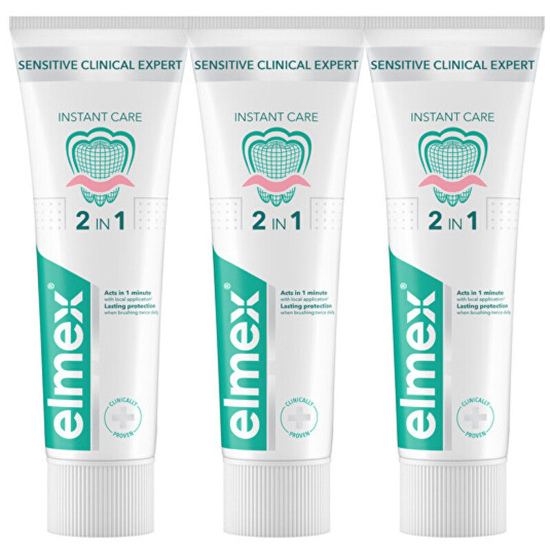 Elmex Sensitive Clinical Expert Instant Care Trio dantų pasta – dantų pasta