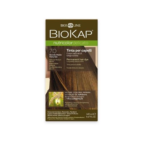 Biokap NUTRICOLOR DELICATO - Plaukų spalva - 7,0 Blond natural medium 140 ml