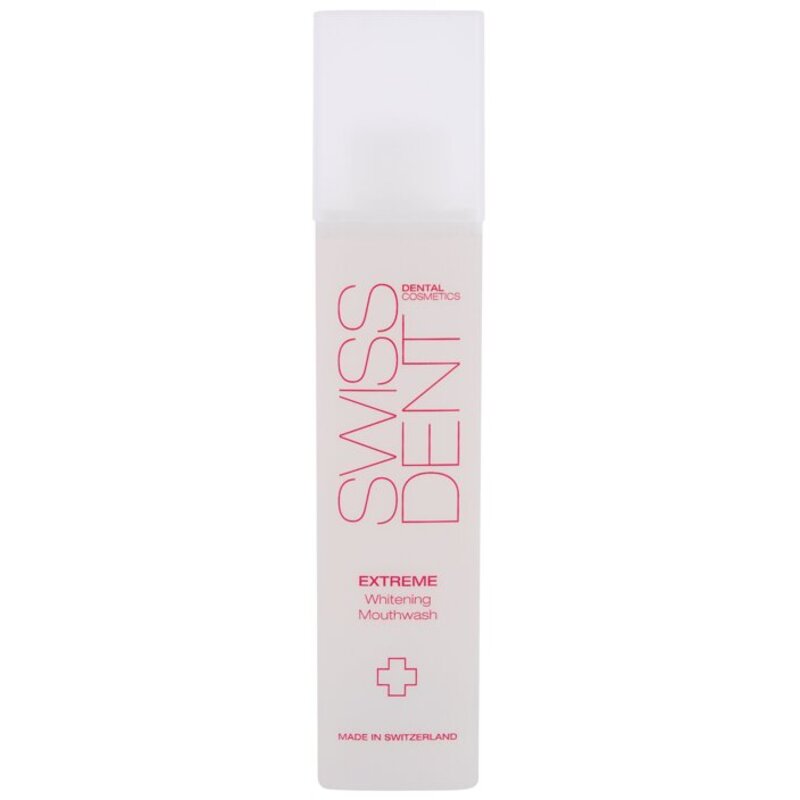 „Swissdent Extreme Whitening“ burnos skalavimo skystis – balinamasis burnos skalavimo skystis