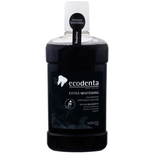 „Ecodenta Extra“ (papildomai balinamasis burnos skalavimo skystis su juodąja anglimi) 500 ml
