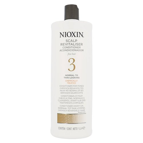„Nioxin Skin Revitalizer“ skirtas ploniems, dažytiems ir retėjantiems plaukams, 3 sistema (atgaivinantis galvos odos kondicionierius ploniems, normaliems ir ploniems, chemiškai apdorotiems plaukams)