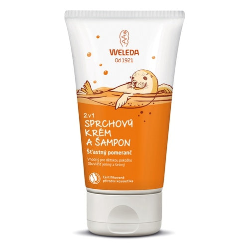 Weleda dušo kremas ir šampūnas 2 viename „Happy Orange“ 150 ml