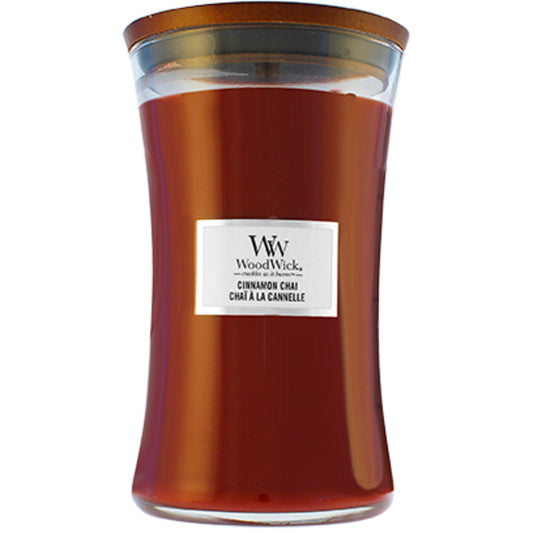 „WoodWick“ cinamono čai vaza (cinamono čai) - kvapni žvakė