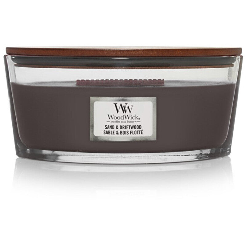 „WoodWick Sir & Driftwood Ship“ (smėlio ir dreifuojančios medienos) kvapioji žvakė