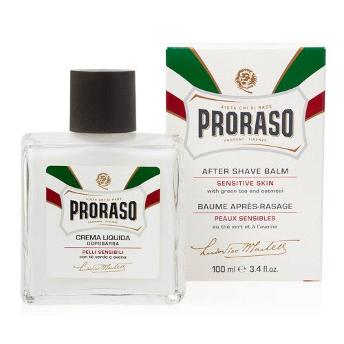 Proraso White Balm After Shave – Balzamas po skutimosi jautriai odai su žaliąja arbata