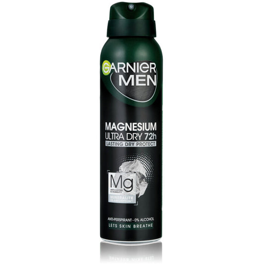 GARNIER MEN Magnesium Ultra Dry dezodorantas vyrams – antiperspirantasas su magniu.