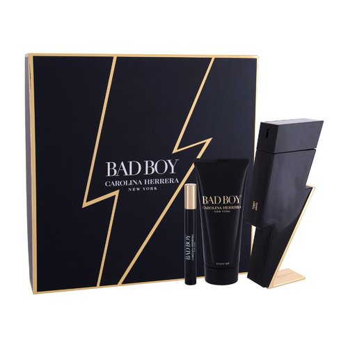 Carolina Herrera Bad Boy dovanų rinkinys EDT 100 ml, dušo gelis 100 ml ir mini EDT 10 ml