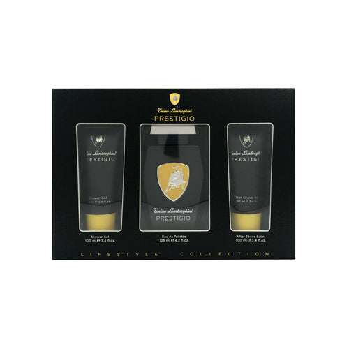 Lamborghini Prestigio Gift set EDT 125 ml, shower gel 100 ml and After Shave Balsam (after shave balm) 100 ml