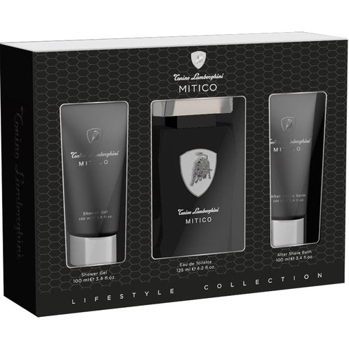 Lamborghini Mitico Gift set EDT 125 ml, shower gel 100 ml and After Shave Balsam (after shave balm) 100 ml
