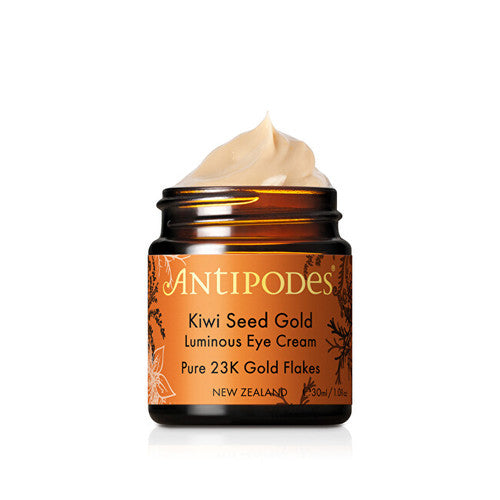 Antipodes Kiwi Seed Gold Luminous Eye Cream – šviesinantis paakių kremas