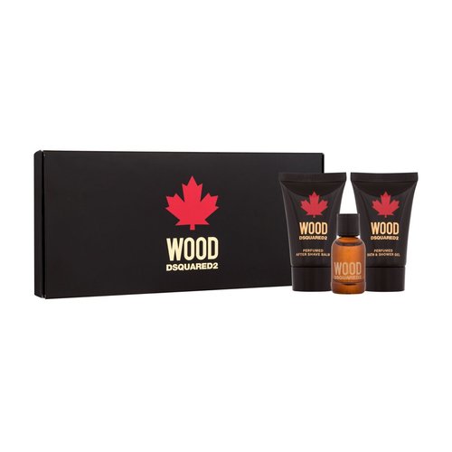 Dsquared2 Wood pour Home Mini set EDT 5 ml, dušo gelis 25 ml ir po skutimosi balzamas 25 ml
