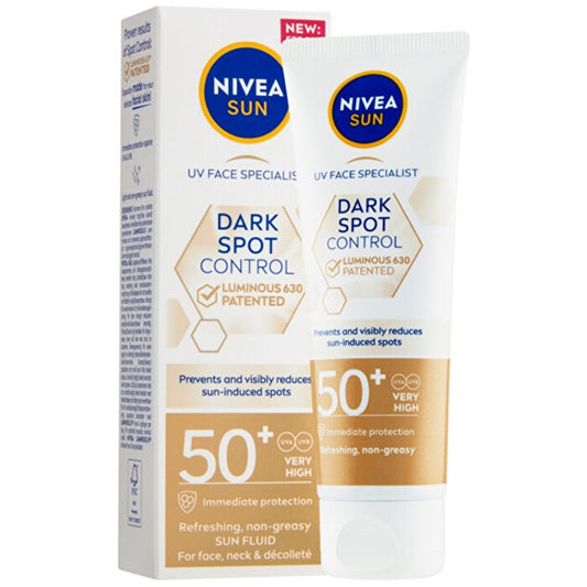 „Nivea Sun Dark Spot Control Luminous“ fluidas nuo saulės OF 50+