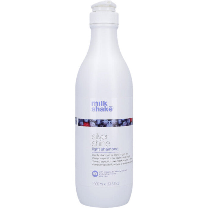 „Milk Shake“ sidabrinio blizgesio šviesus šampūnas (platininės blondinės ir žilų plaukų atspalviui)