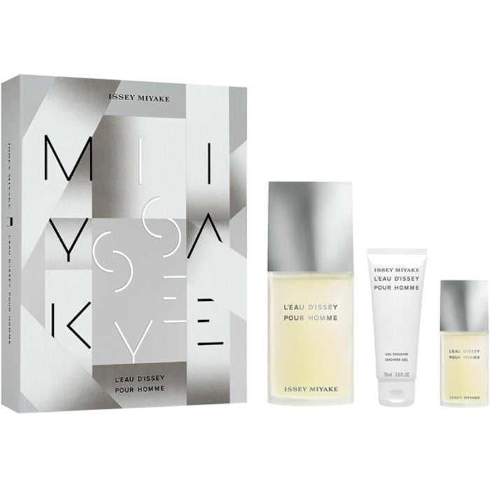 Issey Miyake L'Eau D'Issey Pour Homme dovanų rinkinys EDT 125 ml, mini EDT 15 ml ir dušo gelis 50 ml