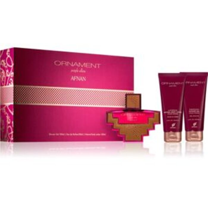 Afnan Ornament Purple Allure dovanų rinkinys EDP 100 ml, dušo gelis 100 ml ir kūno losjonas 100 ml