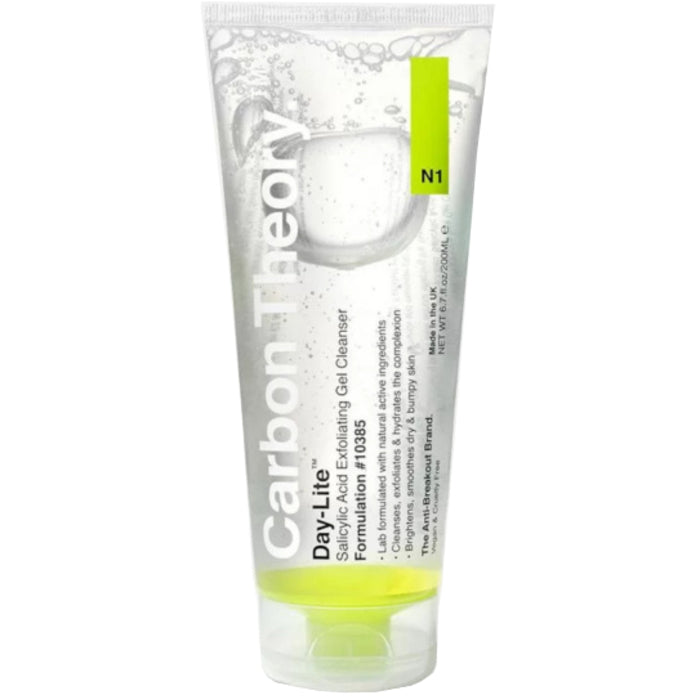 „Carbon Theory Day-Lite“ salicilo rūgšties šveičiamasis gelis-valiklis – odą šveičiantis valomasis gelis