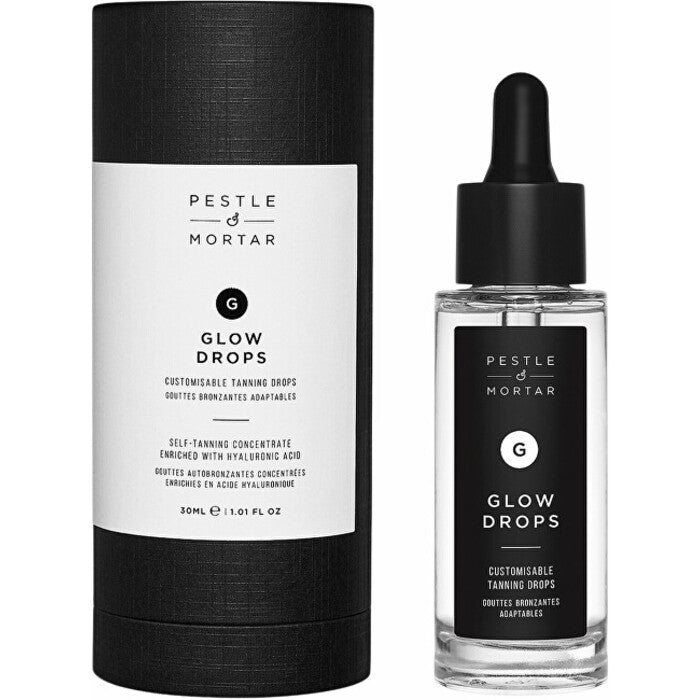 „Pestle & Mortar Glow Drops“ – savaiminio įdegio odos serumas