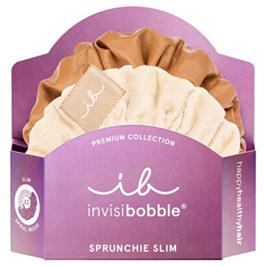 Invisibobble Sprunchie Slim Premium Creme de Caramel - plaukų juosta ( 2 vnt )