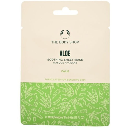The Body Shop Aloe Soothing Sheet Mask – raminanti šveičiamoji veido kaukė