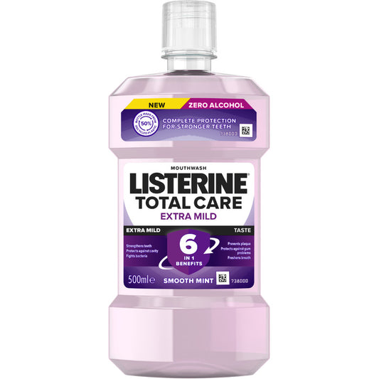 Listerine Total Care Extra Mild Skonis Smooth Mint