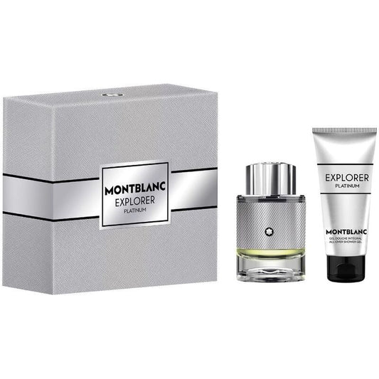 Mont Blanc Explorer Platinum dovanų rinkinys EDP 60 ml ir dušo gelis 100 ml