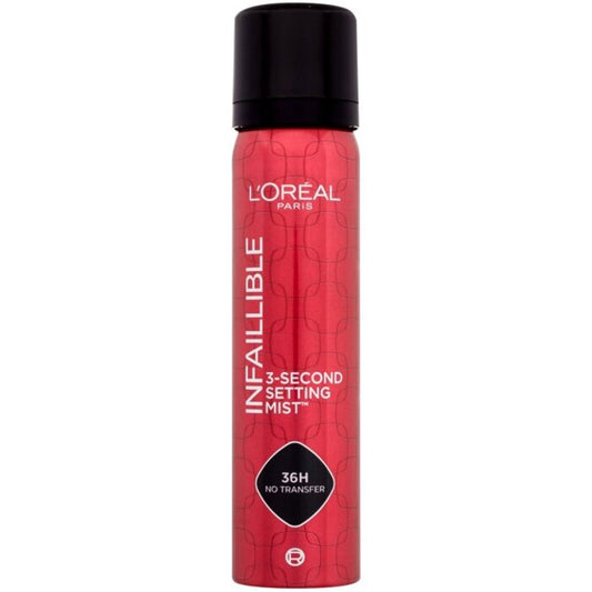 „L'Oréal Infallible 3-Second Setting Mist“.