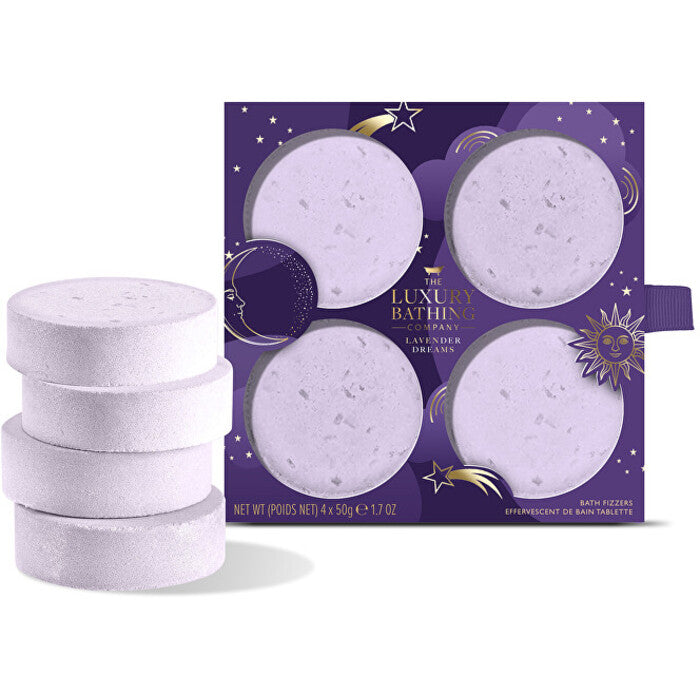 „Grace Cole Luxury Bathing Lavender Dreams“ vonios burbuliukų rinkinys – putojančių tablečių rinkinys
