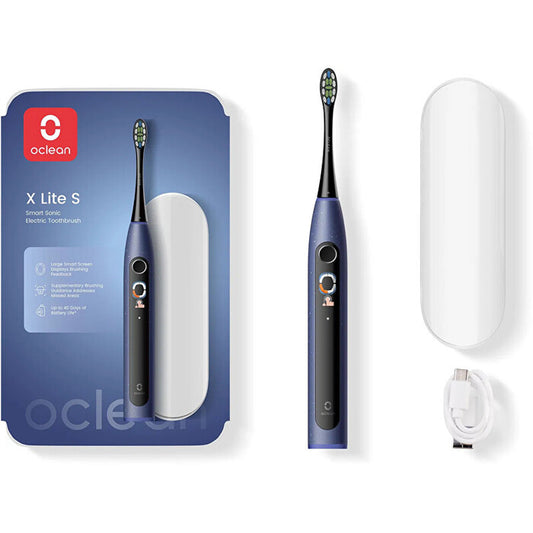 Oclean X Lite Dark Blue Set – Sonic dantų šepetėlis tamsiai mėlynas