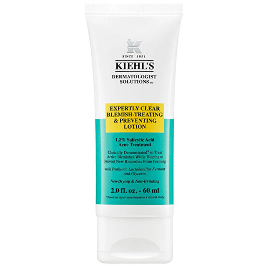 „Kiehls Expertly Clear Blemish-Treating & Prevention Lotion“ – gelinis kremas nuo odos trūkumų