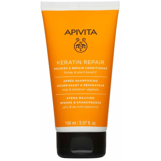Apivita Keratin Repair Nourish & Repair kondicionierius – maitinamasis kondicionierius labai sausiems ir pažeistiems plaukams.