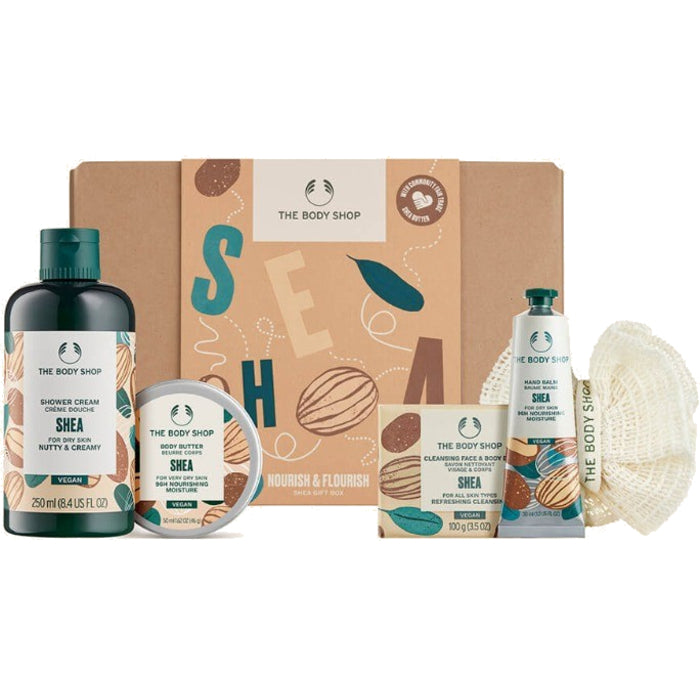 „The Body Shop Shea G3 Small Set“ – sausai odai skirtas kūno priežiūros dovanų rinkinys