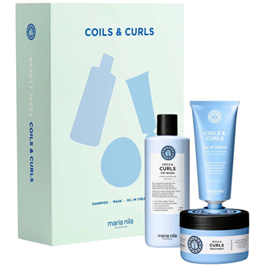 Maria Nila Coils & Curls Set – priežiūros dovanų rinkinys garbanotiems ir banguotiems plaukams