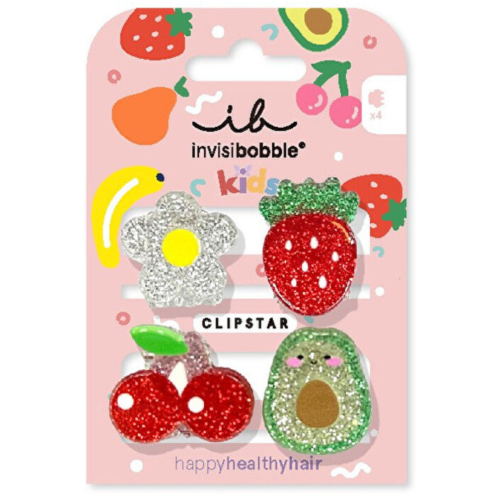 Invisibobble Clipstar Frutti Fun - plaukų segtukai (4 vnt.)