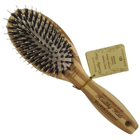 Olivia Garden Healthy Hair bambukinis šepetys jonizuojančiu kombinuotu padu HH-P6