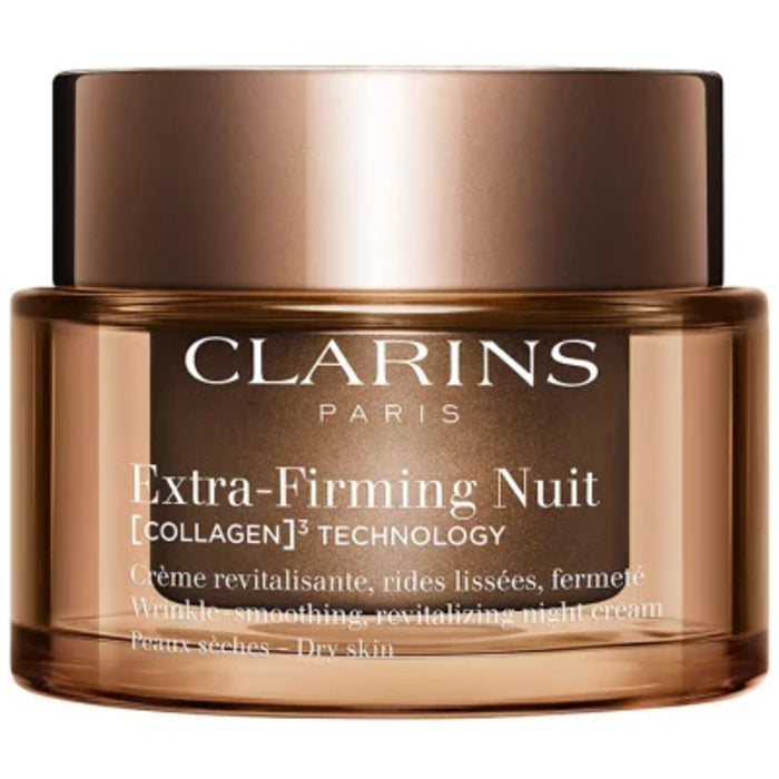 Clarins Extra-Firming Nuit Collagen Technology Cream – naktinis stangrinantis kremas sausai odai