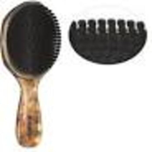 Olivia Garden Barber Palm Wave Brush - stilingas medinis barzdos šepetys su palmėmis